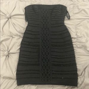 BCBG MAXAZRIA tweed Celtic knot cocktail dress-0